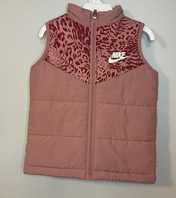 耐克 Puffer 背心粉色珊瑚女孩尺寸 3-4 XS 暖色 — 第 1/4 张图片