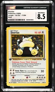 1999 Pokemon Jungle - 1st Edition Snorlax #11 – CGC NM/Mint+ 8.5 - Picture 1 of 2