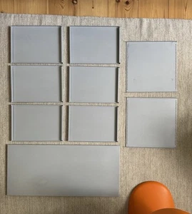 USM Haller Konvolut Tablar 75x35, 35x35 + Zwischentablare 35x25 - Mattsilber - Bild 1 von 6