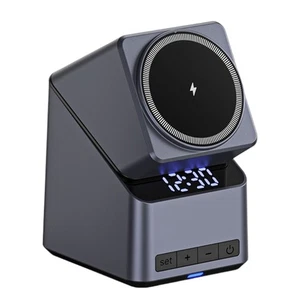 Fast 15W Charging Station Touch Controlled Rotation Phone Holder Time Display - Picture 1 of 8