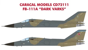 Caracal 1/72 decal CD72111 - FB-111A Dark Varks for the Hasegawa kit - Picture 1 of 2