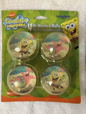 Nickelodeon SpongeBob Square Pants Hi-bounce Balls (Set of 4) Vintage and Rare - Image 1 of 2
