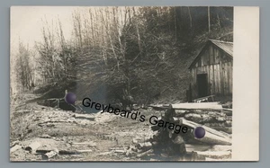 Foto postal real del condado de Tioga de BLOSSBURG PA eje minero vista mina RPPC - Imagen 1 de 2