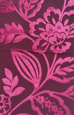 Liberty Farnese Velvet Osborne Little Burgundy Pink Fabric Italy Sample #7 - Image 1 of 4