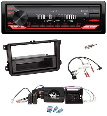 JVC Bluetooth USB DAB Lenkrad Autoradio für VW Amarok Beetle EOS Caddy Golf V/VI - Bild 1 von 4
