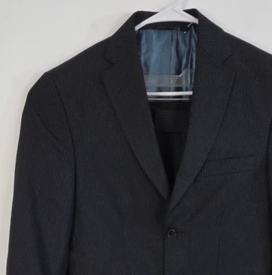 Traje Enterprise By Haggar Para Hombres Gris Carbón con Rayas Azules J: 36S P:30x30 Foto 1 de 4