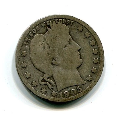 1905-S Barber Quarter |  Silver 25 c | San Francisco - Image 1 of 3