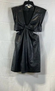 Jason Wu Women's Black Faux Leather Dress M NWT - Picture 1 of 7