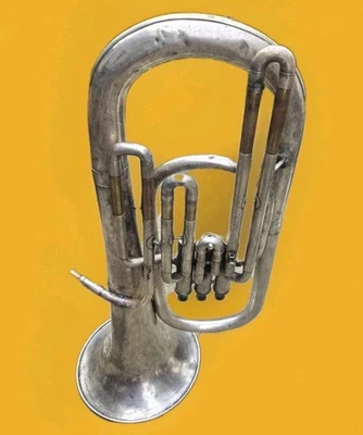 ✨VINTAGE ✨  J.W Pepper .Philadelphia.Rare Baritone Brass Horn - VTG instrument - Image 1 of 4
