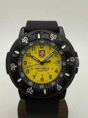 Luminox Navy Seals Men’s Swiss Made Watch 3900 Yellow Dial 43mm - Working - Image 1 of 4