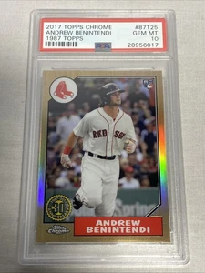 2017 Topps Chrome 1987 Topps Andrew Benintendi RC Rookie PSA 10 - Picture 1 of 2