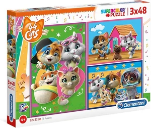 ,CLEMENTONI, Puzzle 3x48 Piezas 44 gatos, , CLE25239 - Imagen 1 de 2