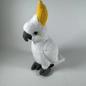 MerchSource FAO Schwarz Plush Bird White Cockatoo Yellow Grey 8" 2022 Stuffed - Picture 1 of 11
