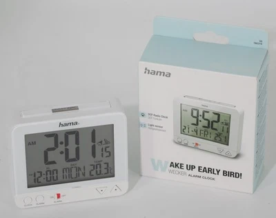 Hama Funkwecker RC 550, mit Nachtlicht-Funktion, Weiß  186319 - Bild 1 von 4