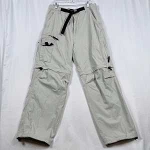 PLUGG Convertible Cargo Pants Mens Size L Beige Hiking Travel Outdoor Zip Off - Picture 1 of 14