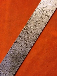 ALABAMA DAMAST STAHL KNÜPPEL ROHLING, KLINGE, MESSER HERSTELLUNGSZUBEHÖR - 0,150" dick - Bild 1 von 3