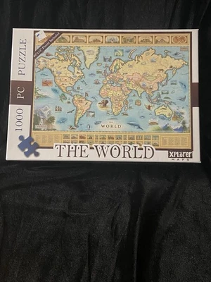 The World 1000 Piece Jigsaw Puzzle Xplorer Maps New - Image 1 of 2