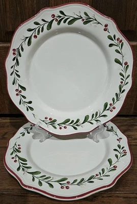 Better Homes & Garden Mistletoe Heritage Collection 2011 Dinner Plates Set/2 - Image 1 of 4