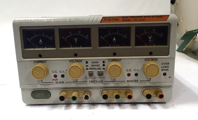 INSTEK PC-3030 DUAL TRACKING w 5V FIXED DC POWER SUPPLY, 30V 6A, 120V, TESTED - Image 1 of 4