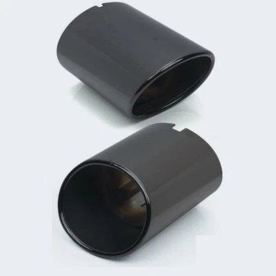 2Pcs Rear Tail Exhaust Muffler Tip Pipe Covers Trim For Toyota RAV4 2019-2024 - Image 1 of 4