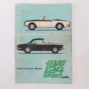 1967 Fiat 124 Sport Spider Convertible Owners Instruction Manual FIRST EDITION - Picture 1 of 9