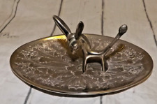 VINTAGE SEBA MADE IN ENGLAND SILVER PLATED PIN DISH WITH DONKEY