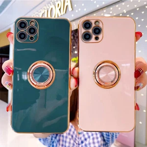 Case for iPhone 16 15 14 13 12 11 Pro Max XS XR 7 8 Plus Ring Holder Stand Cover - Picture 1 of 15