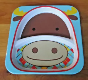 Skip Hop Zoo Friends Moose Divided Melamine Plate BPA Free PVC Free - Picture 1 of 1