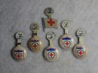 Vintage American Junior Red Cross Fold Over Lapel Pins; Lot Of 6