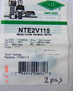 2 pcs New NTE2V115 Metal Oxide Varistor (MOV) - Picture 1 of 2