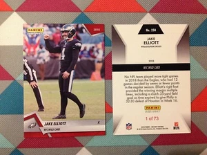 Jake Elliott #258 Eagles RC 1 of 73 made rare 2018 Panini Instant NFC WILD CARD - Picture 1 of 1