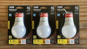 FEIT Enhance A19 GU24 LED Bulb Daylight 3000K 60 W 8.8 W 800 Lm Dimmable - Qty 3 - Picture 1 of 4