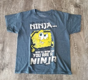 Niños BOB ESPONJA Camiseta Azul NINJA Niños Jóvenes Talla L 10-12 PANTALONES CUADRADOS BOB ESPONJA - Imagen 1 de 4