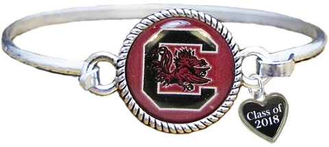 Custom South Carolina Gamecocks Bangle Bracelet Class of 2017-2025 Graduation Cover