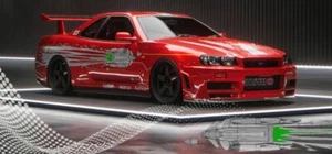 NISSAN Skyline GT-R (R34) - Fast & Furious - rosso - velocità veloce 1:64 - Foto 1 di 6