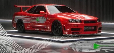 NISSAN Skyline GT-R (R34) - Fast & Furious - rosso - velocità veloce 1:64 - Immagine 1 di 4