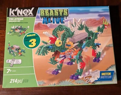 K'NEX Tri-Stego Beasts Alive Building Set Construction Toy Motorized 34484 Read  - Image 1 of 3