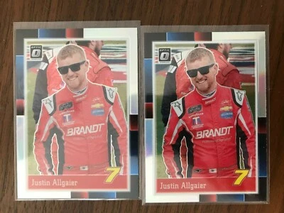Justin Allgaier 2021 Panini Donruss Optic 1988 Silver Prizm Refractor Lot 2 - Image 1 of 2