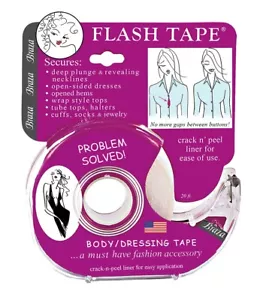 Braza Flash Tape Adesivo Biadesivo Nastro Abbigliamento 20 Piedi Rotolo Dispenser - Foto 1 di 2