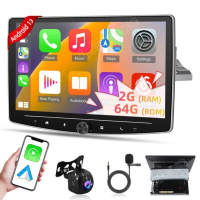 64G 10.1Zoll Android 13 Autoradio 1 DIN CarPlay GPS NAVI WiFi mit Rückfahrkamera - Bild 1 von 4