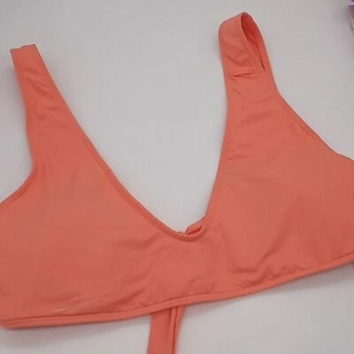 Roxy Bikini Top Juniors XL Beach Classics Elongated Triangle‎ Top Fusion Coral - Image 1 of 4