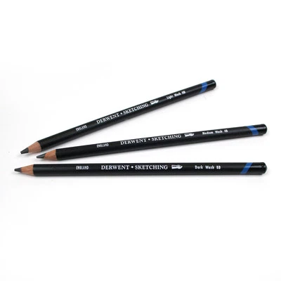 Derwent Artist's Water-Soluble Sketching Pencils - Light, Medium or Dark Wash - Image 1 of 2
