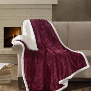 Madison Park Elma Oversized Textured Plush Throw 60x70 - Picture 1 of 13