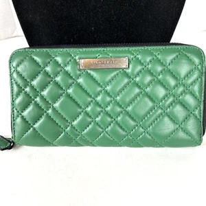 Kurt Geiger London Quilted Learher Zip Around Wallet In Light Vibrant Green New! - Picture 1 of 13