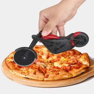 Pizzaschneider Motorrad Pizzaroller Pizzamesser Pizzarad Pizzateiler Biker - Bild 1 von 10