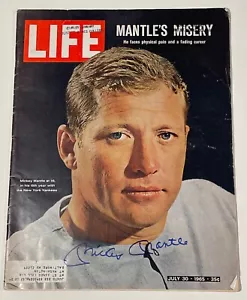 1965 Mickey Mantle Signed Life Magazine. New York Yankees. JSA - Picture 1 of 5