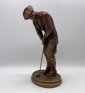 Austin Sculpture Boy Playing Golf Figurine 11 Inches Tall - Picture 1 of 9