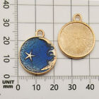 24 Pcs Drip Oil Diy Pendant Girl Necklace Moon Accessories Globe