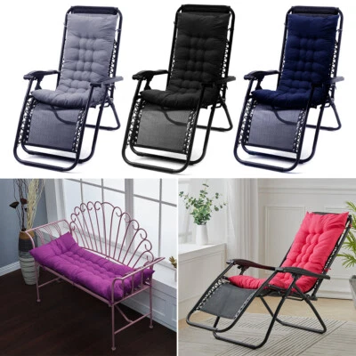 DREAM-GARDENSTORE Garden Replacement Sun Lounger Cushion Pad Outdoor Chair Seat Recliner Cotton