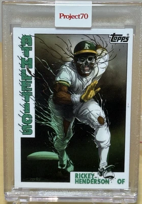 RICKEY HENDERSON x ALEX PARDEE * 2021 TOPPS * PROYECTO 70 * TARJETA #812 * ATLETISMO Foto 1 de 4